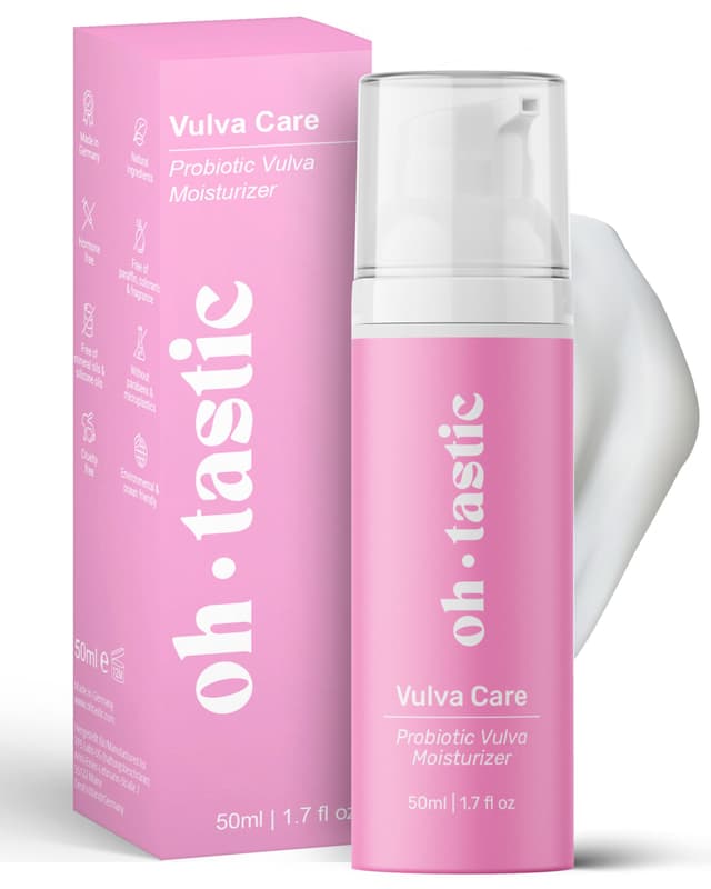 Natürliche Vaginal Creme gegen Scheidentrockenheit, Juckreiz & Irritationen im Intimbereich - Beruhigende Feuchtcreme mit Milchsäure & pH-Wert angepasst, Intimpflege Damen Wundcreme (50ml)