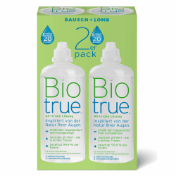 Bausch + Lomb Biotrue All-in-One Lösung - Kontaktlinsenreiniger und Aufbewahrungslösung für weiche Kontaktlinsen, 2er Pack, 2 x 300 ml Angebot bei HelloDeals