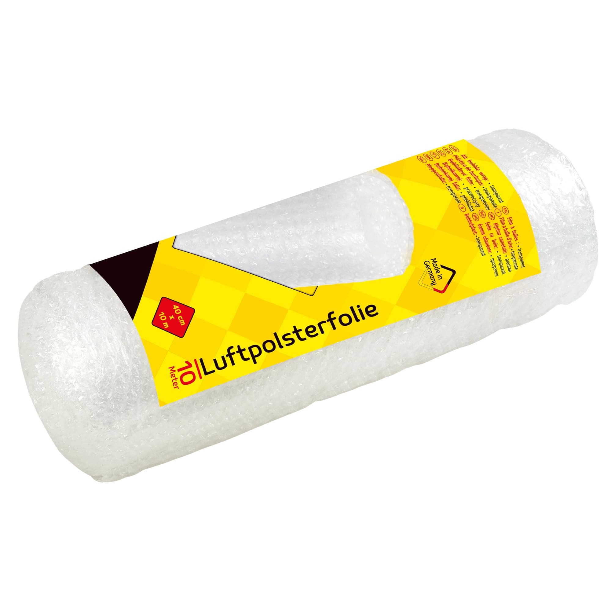 Idena 10400 - Luftpolsterfolie für Versand-Sicherung, 40 cm x 10 m auf Rolle, 70 µ, transparent, 1 Stück Angebot bei HelloDeals