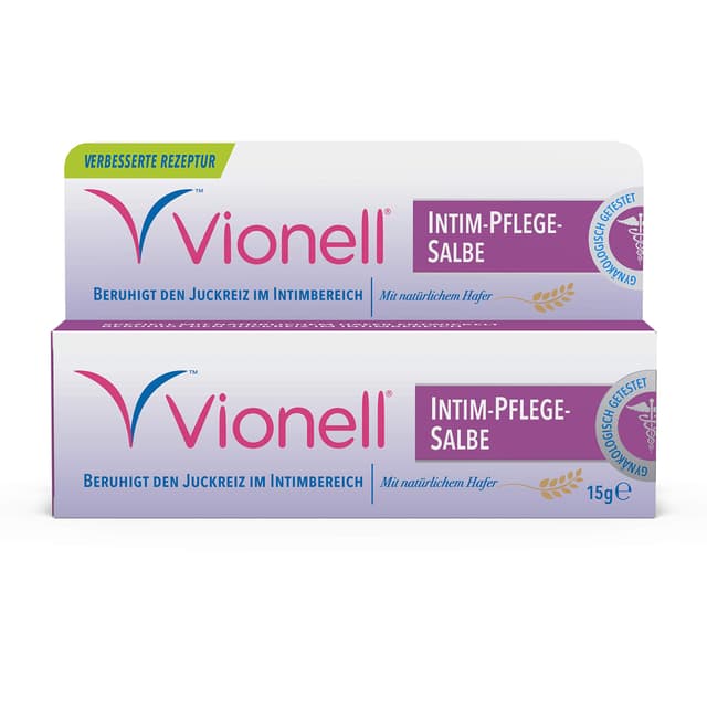 Vionell Intimpflege Damen Salbe, mit Natürlichem Hafer, Natürliches Linderungsmittel bei Juckreiz im Intimbereich, 15g Pflege-Sable 15 g (2er Pack)