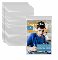 15x Buchumschlag DIN A4 transparent - Buchhülle & Umschlag durchsichtig & klar- für Bücher, Hefte, Buchschoner & Hefthülle Angebot bei HelloDeals