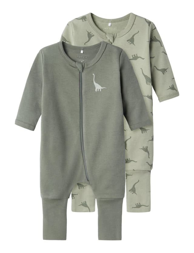 NAME IT Boy Schlafanzug 2er-Pack 80 Agave Green