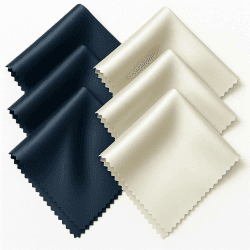 Brillenputztücher Mikrofaser 6er Pack Hochwertiges Reinigungstuch für Brillen Putztuch Streifenfrei Nanofasertuch Bildschirme und Gläser 15x18cm in Marineblau/Grau Angebot bei HelloDeals