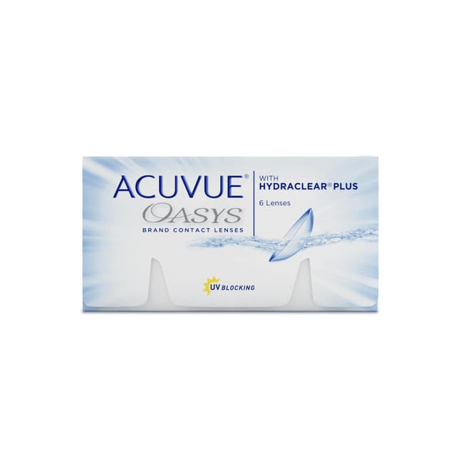ACUVUE OASYS 2-Wochen-Kontaktlinsen für Tag und Nacht mit -3.00 dpt und BC 8.4 – UV Schutz, Austrocknungsschutz und extrem Komfortables Tragegefühl – 6 Linsen -3.0 Dioptrien 8.4 Millimeter 14 Millimeter 6