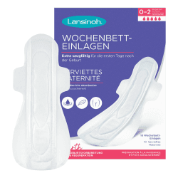 Lansinoh Wochenbett-Einlagen - 10 Stück - extra saugfähig & atmungsaktiv - für starken Wochenfluss & die ersten Tage nach der Geburt 10 Stück (1er Pack) Angebot bei HelloDeals