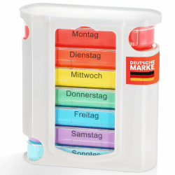 MC-Trend Tablettenbox 7 Tage mit 4 Fächern pro Tag – große Pillendose & Wochendispenser – Medikamentenbox in Stückzahl wählbar: 1, 2, 6, 12, 24 oder 48 Stück 1 Stück Angebot bei HelloDeals