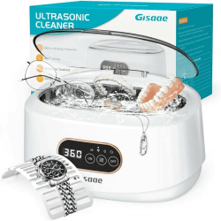 Gisaae Ultraschallreinigungsgerät Brille 48000Hz Brillenreinigungsgerät 660ml Ultraschallgerät Zahnersatz Reinigungsbäder für Schmuck Uhrenbands Münzen 600ml Weiß Angebot bei HelloDeals