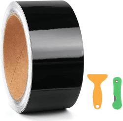 Kaliwa Auto Folie 5cm*900cm, selbstklebend Autofolie aus Vinyl, Lackschutzfolie Schutzfolie für Auto/Fahrrad/Motorrad - 5 x 900 cm¡­ (Glänzend Schwarz 5 * 900) Glänzend Schwarz 5cm*9M Angebot bei HelloDeals