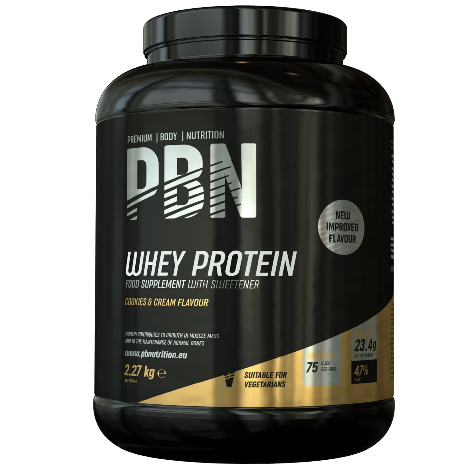 PBN - Premium Body Nutrition Whey Protein/Molkeeiweißpulver, 2,27 kg Cookies und Cream Cookies und Cream 2.27 kg (1er Pack)