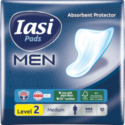 IASI Men Medium Level 2, Einlagen für leichten männlichen Harnverlust, 10 Stück Level 2 (10 Stück)