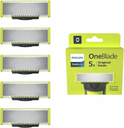 Philips OneBlade Original Klingen, passend für alle OneBlade und OneBlade Pro Modelle, original von Philips, 5er-Pack (Modell QP250/50)