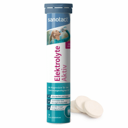 sanotact Elektrolyte Aktiv - 20 Brausetabletten Elektrolyt Mit Magnesium, Natrium, Kalium Kalorienfrei, zuckerfrei, vegan Limetten-Grapefruit-Geschmack Angebot bei HelloDeals