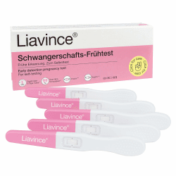 Liavince Schwangerschafts-Frühtest, 5 x Schwangerschaftstest Frühtest, Über 99% Genauigkeit, 10 mlU/ml hohe Sensitivität, Schnellerkennung in 5 Minuten, hCG Nachweis, Schnell und zuverlässig 5 stück (1er Pack)