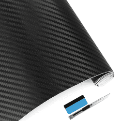 NewL Carbon Folie 3D Struktur fühlbare Struktur 30 x 152 cm selbstklebend Carbonfolie Auto Klebe Folie folieren (Schwarz) Schwarz 30cm x 150cm Angebot bei HelloDeals