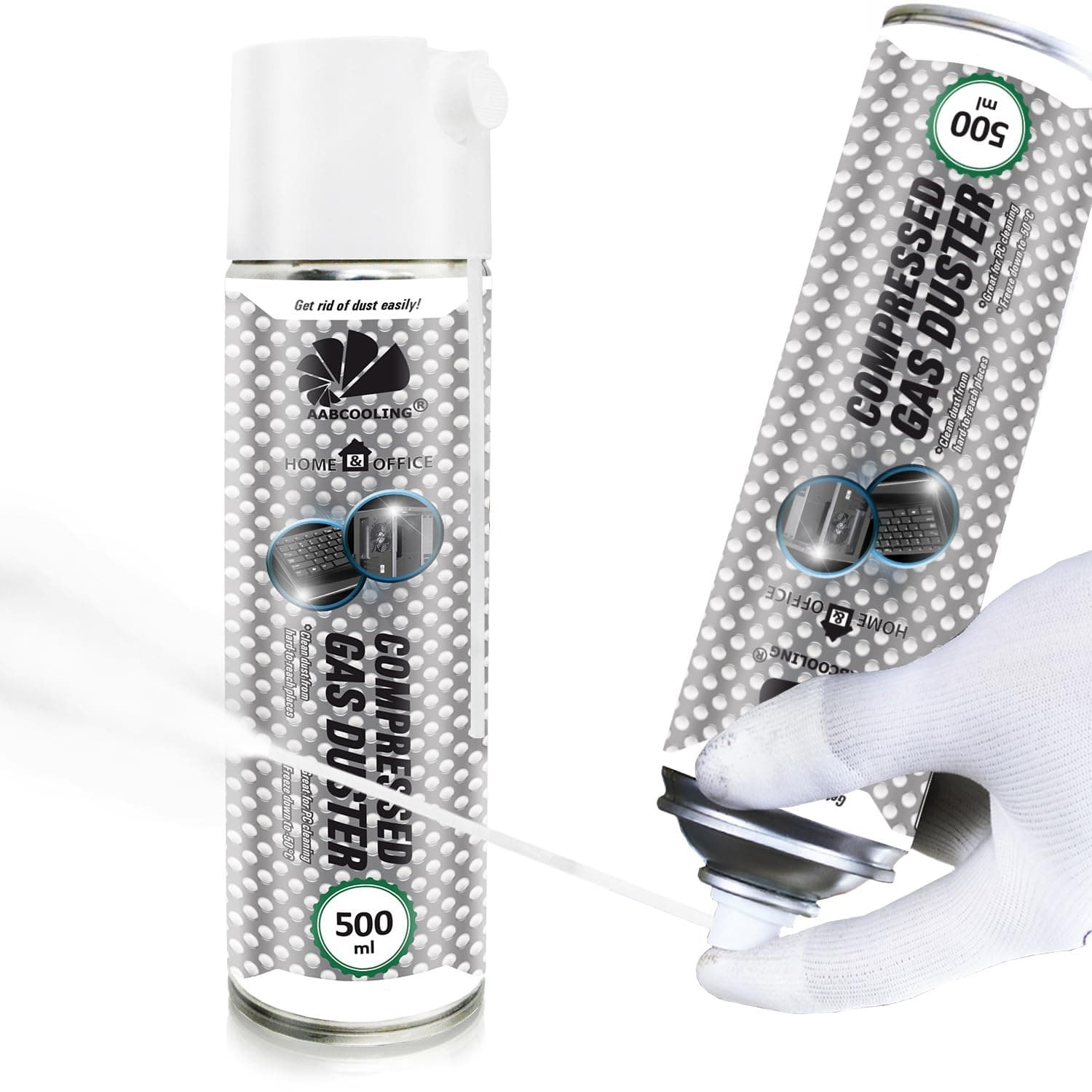 AABCOOLING Home&Office Kältespray Reiniger 1x 500 ml Kaltreiniger, Eisspray, bis -50°C, Motorpflege, Druckluftspray, Icespray für Schnelles Einfrieren