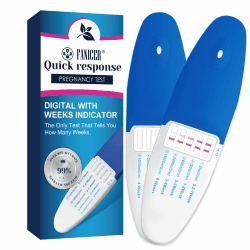 2 Stücke Pregnancy Test, Schwangerschaftstest Frühe Erkennung mit Wochenbestimmung, Schwangerschaftstest Schnelle Erkennung, Schwangerschaft bestimmen Blau