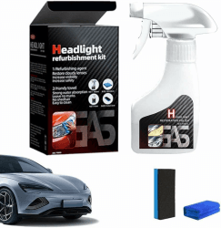 Fubsta Scheinwerfer Aufbereitung Flüssigkeit Set 180ml,Headlight Restoration Kit, Auto Scheinwerfer Politur Spray,Flüssiges Scheinwerfer-Reparaturmittel für Reinigt Poliert Vermattete Vergilbte Angebot bei HelloDeals