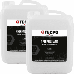 TECPO 2X Reifenglanz und Gummipflege, 5 Liter Reifen Pflege Tiefenglanz Reifen Glanz
