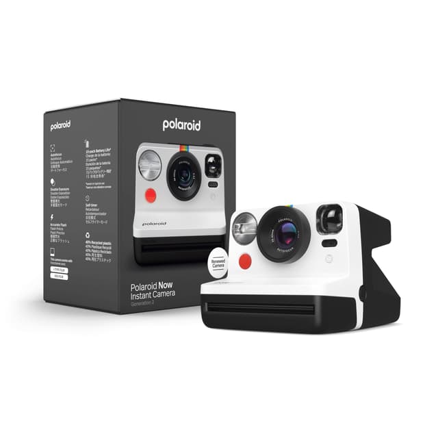 Polaroid - Generalüberholt Sofortbildkamera Now Generation 2 - Schwarz und Weiß Schwarz und Weiß Jetzt generalüberholt