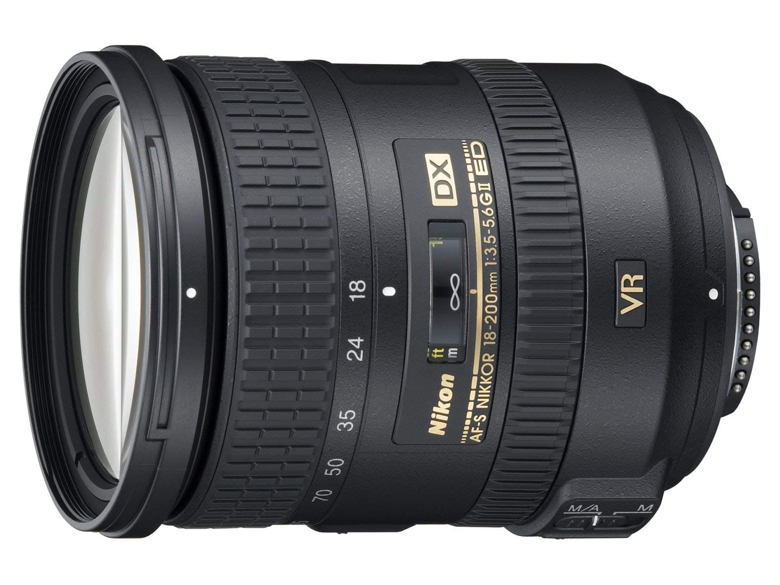Nikon AF-S DX Nikkor 18-200mm 1:3,5-5,6 G ED VR II Objektiv (Bildstabilisator, 72 mm Filtergewinde) (Generalüberholt)