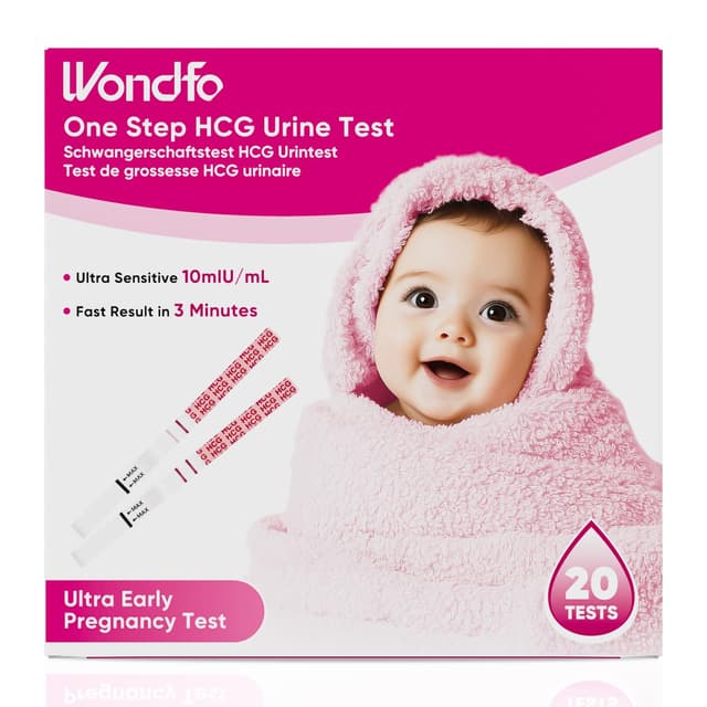 Wondfo Schwangerschaftstest Frühschwangerschaftstest Frühtest Schwangerschaft Ultra empfindlicher 20er Pack Pregnancy Test