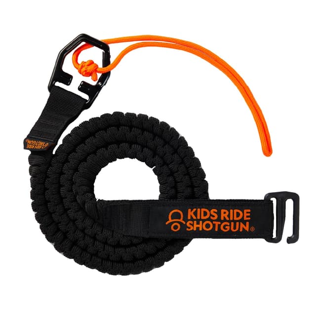 Kids Ride Shotgun – MTB-Abschleppseile – Stretch-Bungee-Seil für Kinderfahrräder, Abschlepp-Hinterradbefestigungen (Quick Fit Tow Rope - Black)