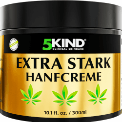 5kind Extra Starke Hanfcreme 300ml - Hochkonzentriertes Hanföl und Arnika-Creme - zur Massage von Gelenken & Muskeln, unterem Rücken, Knien, Nacken & Schultern - Reich an natürlichen Extrakten 300 ml (1er Pack)