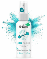 Inkness After Piercing Spray 50ml für Nachsorge - Unterstützt Piercing Entzündung & Heilung - Piercing Aftercare für Ohr Nase Bauchnabel mit 99% natürliche Inhaltsstoffen D-Panthenol & Hamamelis Angebot bei HelloDeals