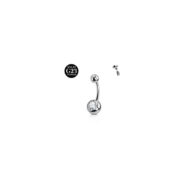 AceFun Bauchnabelpiercing Silber,6mm 8mm 10mm 12mm 14mm Bauchnabelpiercing Titan Chirurgenstahl für Frauen 1 Stück 14G Solid Piercing Titan Bauchnabel piercing Barbell Bijoux Ringe für Body Piercing