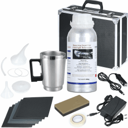 Xiaoqintedy Auto Scheinwerfer Aufbereitung Set,800g Scheinwerfer Bedampfen Set, Bedampfer Scheinwerfer,Scheinwerfer Polierset,Scheinwerfer Reparatur Set für Gelbfärbung/Kratzen/Unschärfen/Oxidation Angebot bei HelloDeals