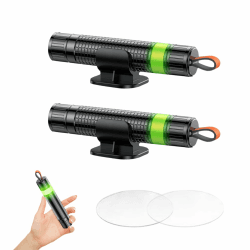 Queltrix Verbessert Gurtschneider Notfallhammer, 2 In 1 Safety Nothammer Auto mit Gurtschneider, Sicherheitshammer Glasbrecher für Land, Unterwasser und Nacht(2 Stück/Nachleuchtend) Rot+Rot Angebot bei HelloDeals