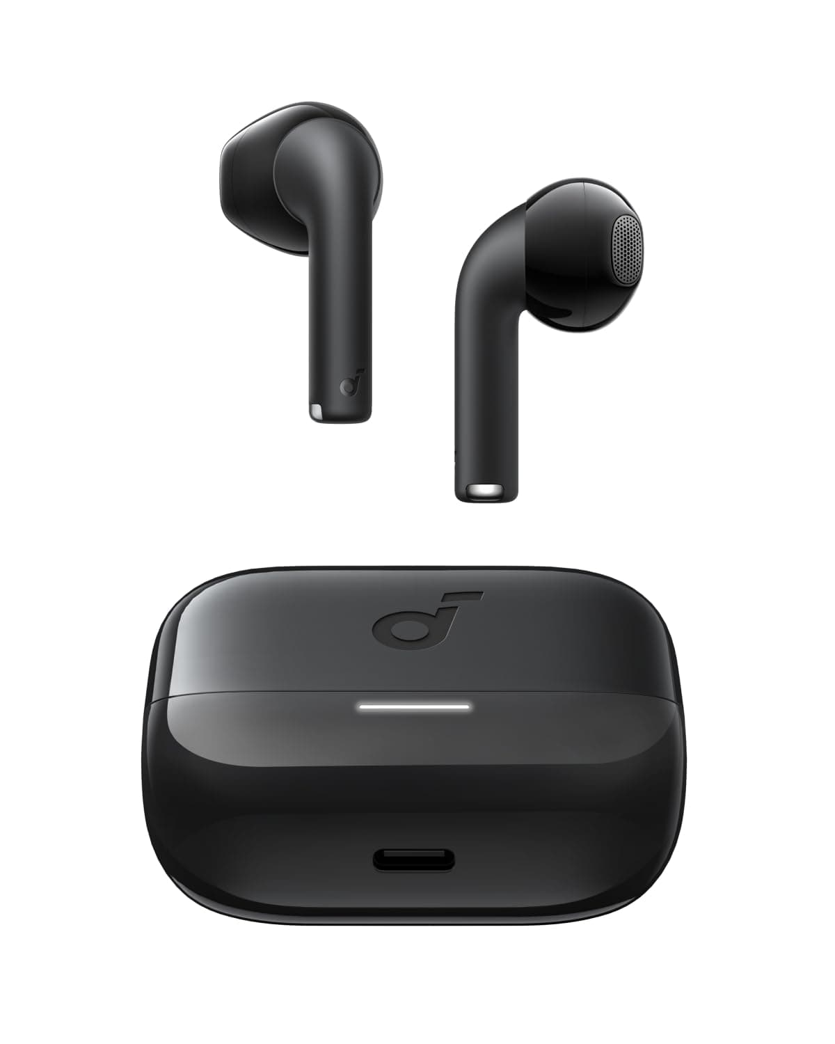 soundcore K20i von Anker, Semi-In-Ear Earbuds, Bluetooth Wireless, 36h Spielzeit, Schnell-Laden, ENC 2-Mikrofone, anpassbarer EQ, IPX5, Bluetooth 5.3, App-Steuerung (Generalüberholt) Schwarz