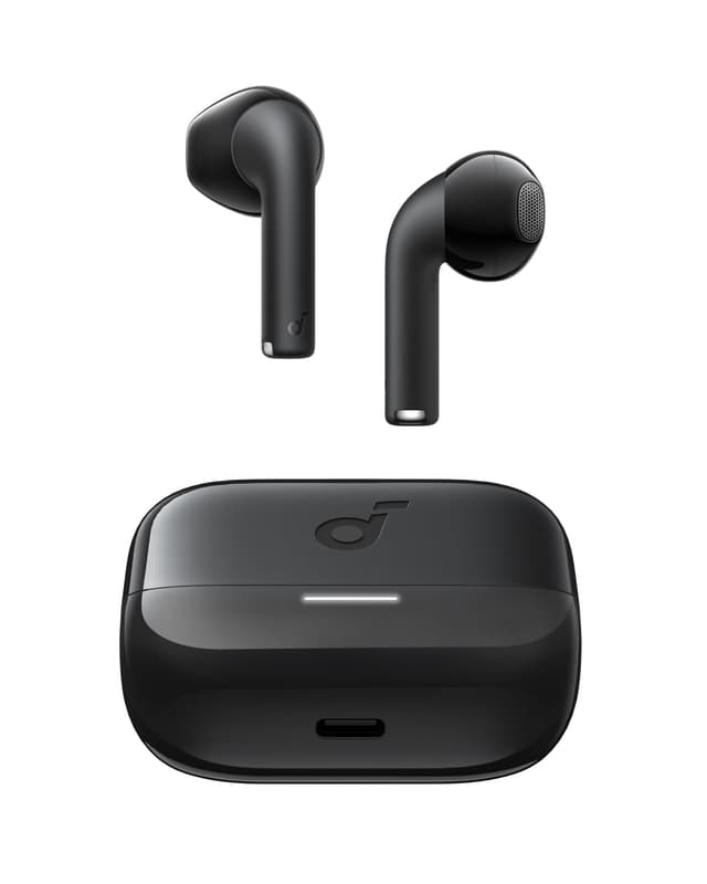 soundcore K20i von Anker, Semi-In-Ear Earbuds, Bluetooth Wireless, 36h Spielzeit, Schnell-Laden, ENC 2-Mikrofone, anpassbarer EQ, IPX5, Bluetooth 5.3, App-Steuerung (Generalüberholt) Schwarz