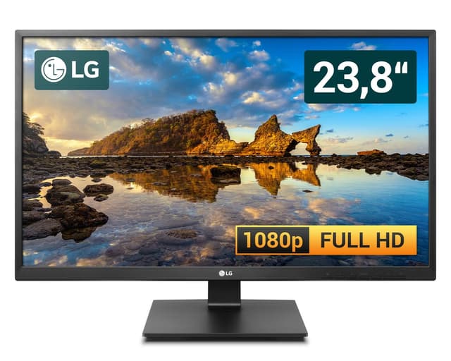 LG 24BK550AY-B 24 Zoll Business Computer Monitor, Desktop Gaming Monitor, Full HD (VGA - DisplayPort - DVI - HDMI - Lautsprecher - USB-HUB - VESA), PC Bildschirm, schwarz (Generalüberholt)