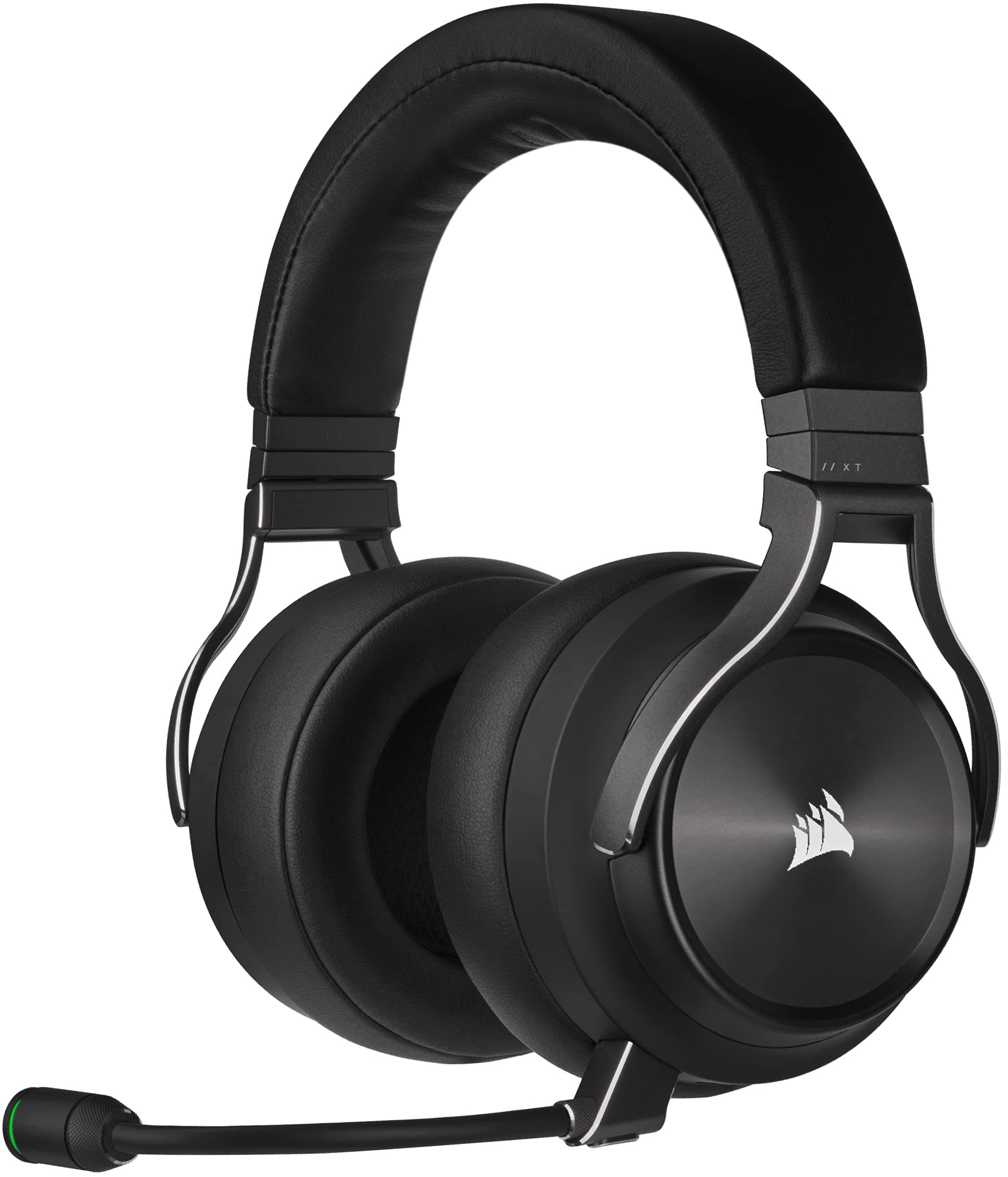 Corsair Virtuoso RGB Wireless High-Fidelity Gaming Headset (Slipstream Technologie, 7.1 Surround Sound, iCUE RGB, für PC, Xbox One, PS4, Switch und Mobilgeräte) carbon (Generalüberholt) Schiefer (XT) Single