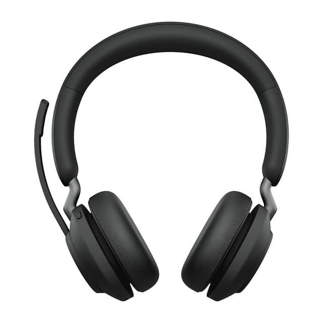 Jabra Evolve2 65 Kabelloses PC-Headset – Microsoft Teams-zertifizierte Stereokopfhörer mit Geräuschunterdrückung und langlebigem Akku – USB-A-Bluetooth-Adapter – Schwarz (erneuert)