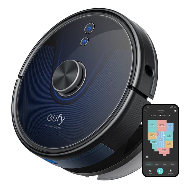 eufy by Anker RoboVac L35 Saug- & Wischroboter (3200Pa Saugkraft, 145min Akkulaufzeit,200ml Wassertank, ideal bei Tierhaaren, mehrstöckige Kartierung, App-/Sprachsteuerung) (Generalüberholt)