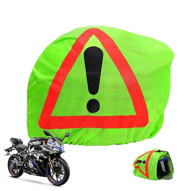 GUOYOU Warndreieck Motorrad Helm 46 * 43cm Motorrad Warndreieck Helmbeutel Motorrad Helm Erste Hilfe Helmtasche für Unfallsicherung Warnsignal Unfallstelle Gefahrenstellen Kennzeichnung (Grün)