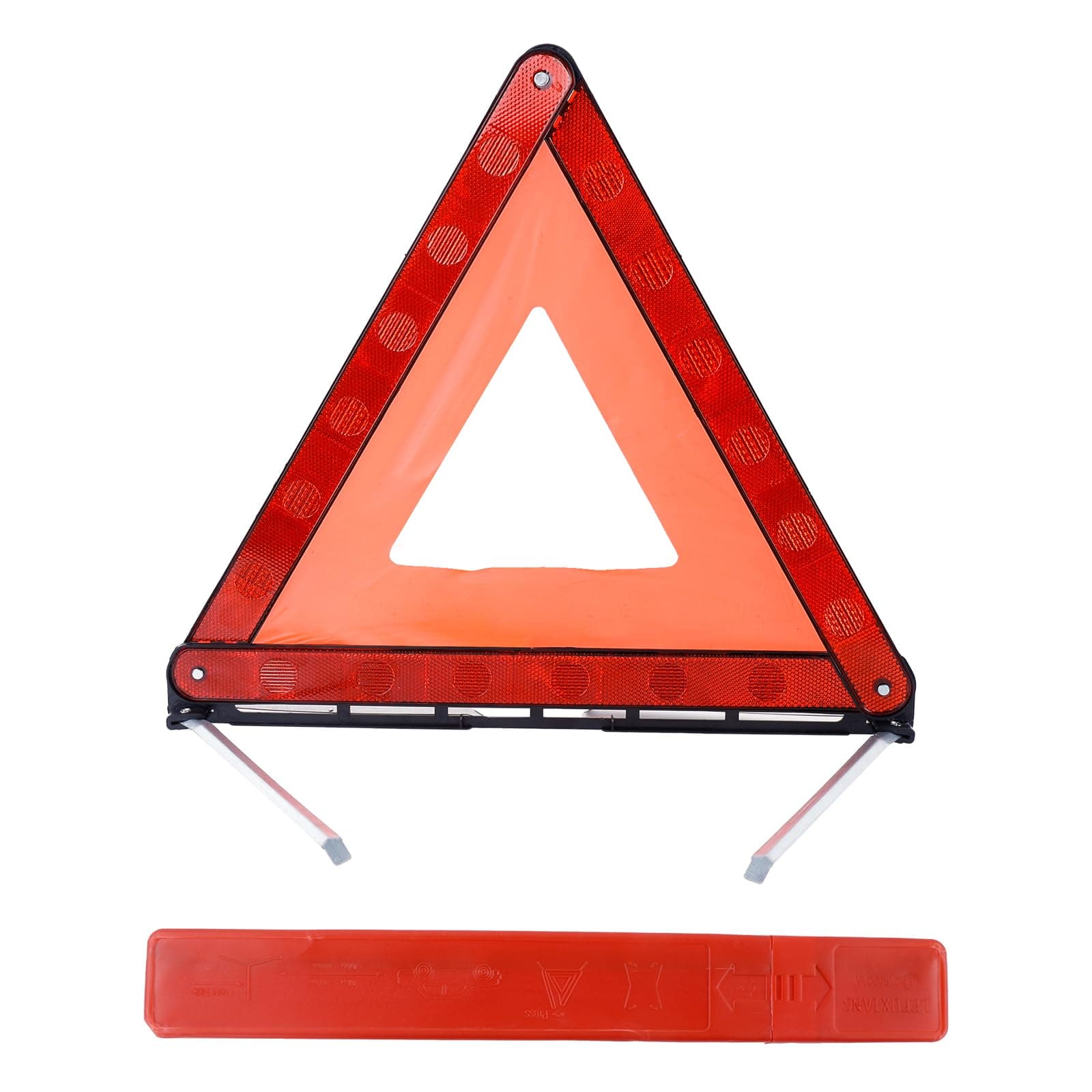 ROSYLEVE Warndreieck KFZ & Auto, Mit Aufbewahrungsbox Faltbarer Dreieck Autozubehör Pannendreieck Auto Triangle für Unfall & Pannen