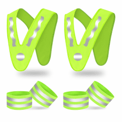 DUTIFUL 2 Stück Warnweste Kinder Sicherheitsweste 360° Reflektorweste Kinder mit 4 Stück Reflektorband V-Form Warnweste Fahrrad Kinder Warnweste für Sport Laufen Fahrrad Angebot bei HelloDeals