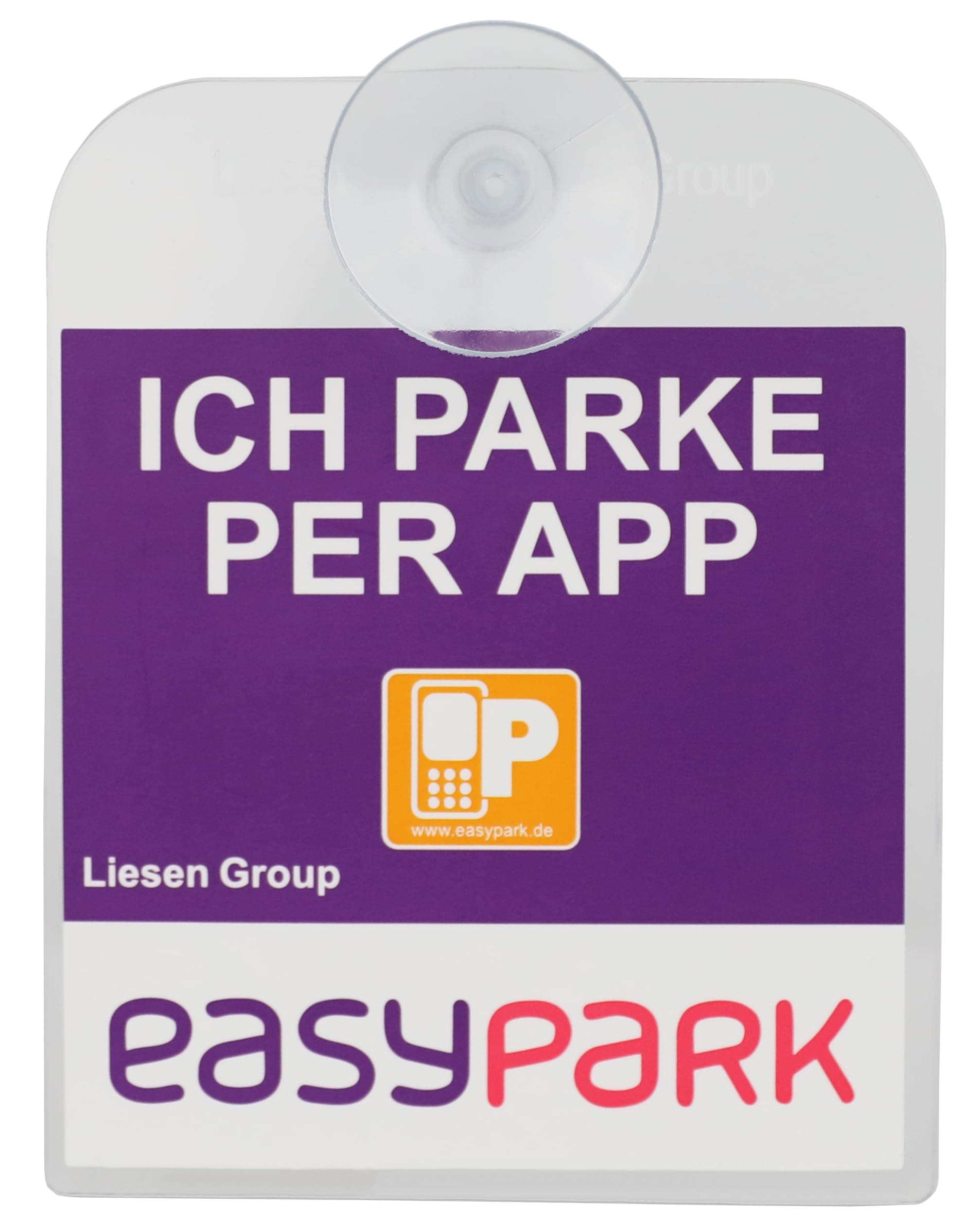 EasyPark-Park-Kunststoff-Träger mit Saugnapf und EasyPark -Aufkleber! Angebot bei HelloDeals