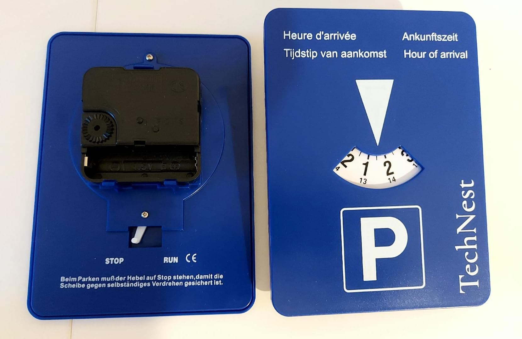 TechNest Automatische Elektronische Parkscheibe_Europäische Parkuhr mit 24-Stunden-Zeitanzeige für Autozubehör_Farbe Blau Angebot bei HelloDeals