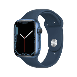 Apple Watch Series 7 (GPS, 45MM) -Blue Aluminum Case with Abyss Blue Sport Band (Generalüberholt) Aluminium: Blau/Abyssblau 45 mm - Armband für 140–220 mm Umfang GPS Ohne AppleCare+