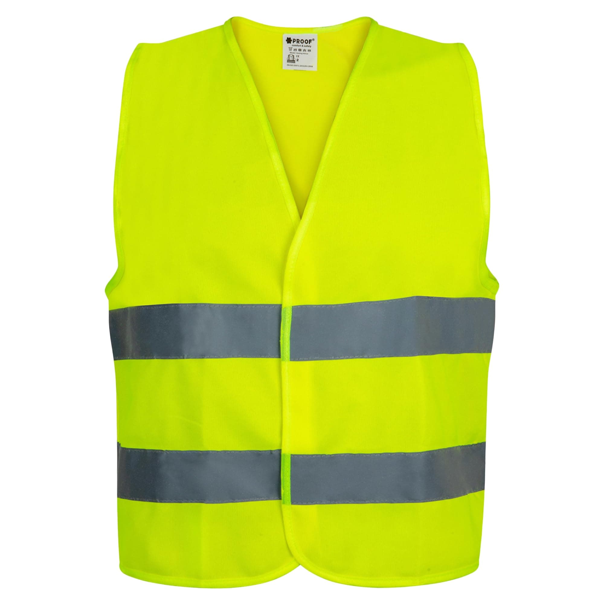 PROOF COMFORT & SAFETY Warnweste Auto Reflektorweste Leuchtweste Fahrrad Fahrradweste Reflektierend Sicherheitsweste Reflektierende Weste Unfallweste Pannenhilfe 1 Stück Leuchtend Gelb XXL Angebot bei HelloDeals