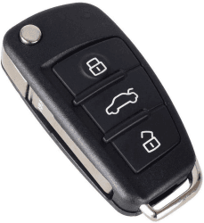 HooRLZ Audi Schlüsselgehäuse 3-Tasten, Autoschlüssel für Au-di A2 A3 A4 A6 A6L A8 Q7 TT S6, Au-di Fernbedienung, Audi Ersatzschlüssel