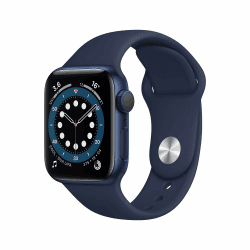 Apple Watch Series 6 (GPS, 40MM) Aluminiumgehäuse Blau mit Tiefe Marine Sportarmband (Generalüberholt) Angebot bei HelloDeals