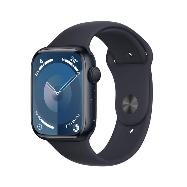 Apple Watch Series 9 (GPS, 45MM) - Aluminiumgehäuse Mitternacht mit Sportarmband Mitternacht, M/L (Generalüberholt) Mitternacht 45mm-GPS