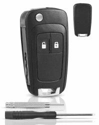 1 Stück Auto Schlüsselgehäuse für Opel Vauxhall Insignia Astra Meriva Zafira Corsa Mokka Karl Cascada Adam Meriva - 2-Tasten Ersatz Autoschlüssel Funkschlüssel Gehäuse Klappschlüssel Ersatzschlüssel 1pcs
