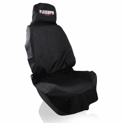 fixcape Pro Schonbezug Autositz vorne universal wasserdicht schwarz, Auto-Sitzbezug Vordersitze, Sitzschoner Auflage Schutz Fahrersitz Single