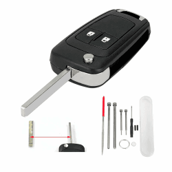 GZXNKEY Für Opel/Vauxhall Astra J Insignia Schlüsselgehäuse für Adam Mokka Vectra Zafira Corsa Meriva Chevrolet Cruze Orlando Spark Aveo Captiva Autoschlüsselgehäuse mit Stift-Werkzeug 2 Tasten Angebot bei HelloDeals